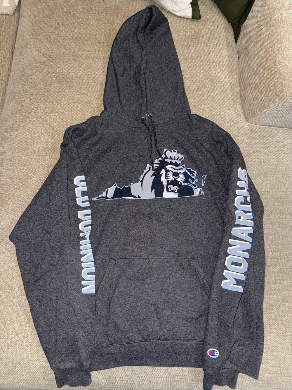 Champion Men’s Dark Gray ODU Monarchs Sweatshirt/Hoodie